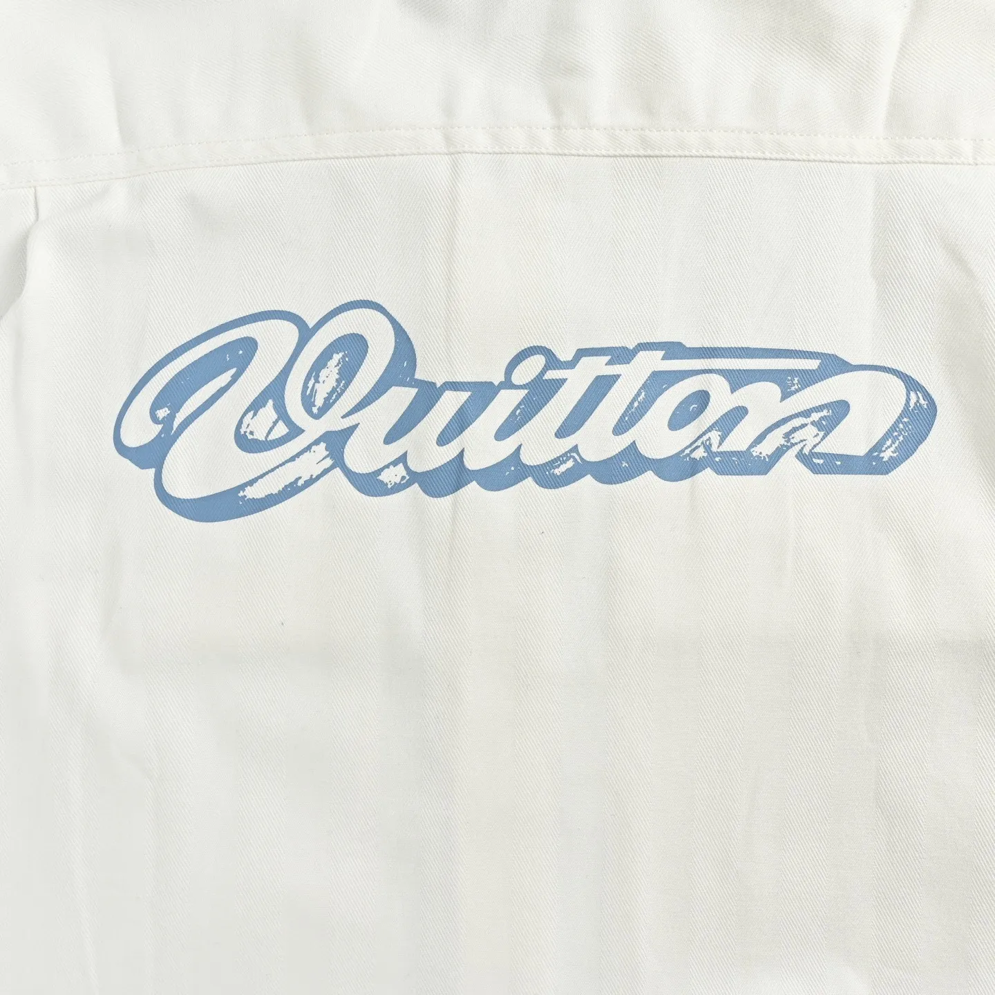 Louis Vuitton/Louis Vuitton leather label printed shirt jacket